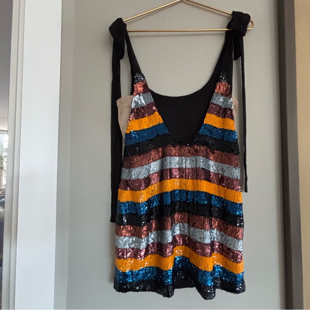 NWT — REVOLVE NBD Striped Sequin Tank Top